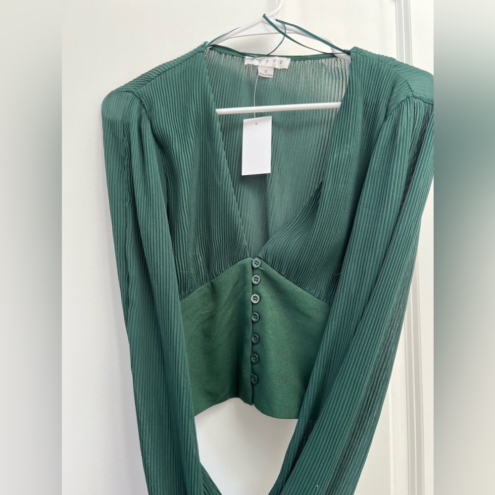 Low V-Neck Blouse